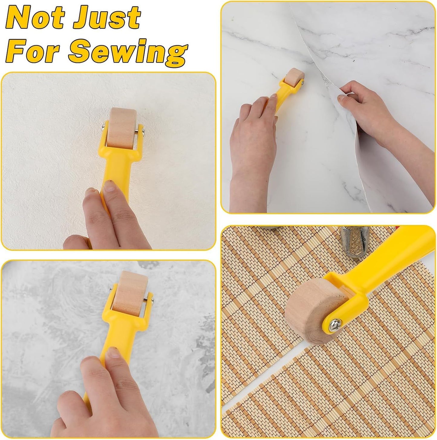 Quilting Seam Roller 2.3 cm Wallpaper Roller Seam Roller for Quilting Sewing Seam Roller Tool with Easy to V1258-DP02-D-585