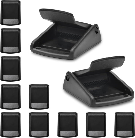 CooBigo 10Pack 1 Inch Black Cam Buckles, Plastic Toggle Buckle Clip for Pet Chest Vest, Car Roof Bag, V1258-DP02-D-59