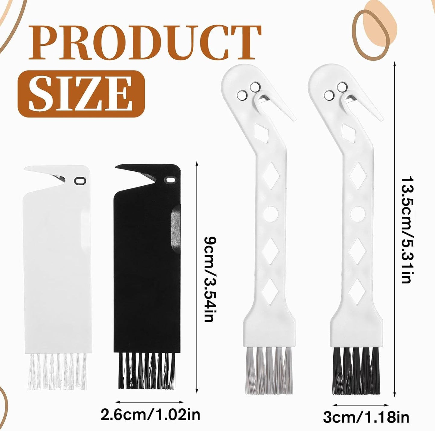 4 PCS Handheld Vacuum Cleaner Brush, Universal Dust Brush, 2 in 1 Vacuum Roller Cleaning Tool for Sweeping V1258-DP02-D-600