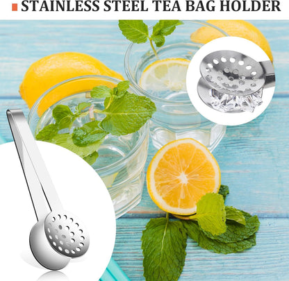 Tea Bag Squeezer, Stainless Steel Tea Bag Squeezer Tongs, Teabag Filter, Dispenser Accessories for Teas V1258-DP02-D-604