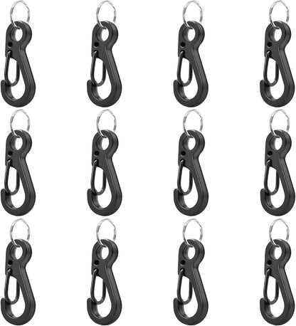Small Carabiner Clip Metal Spring Snap Hooks Mini Paracord Hanging Clips for Camera Strap, Flashlight, Key V1258-DP02-D-61