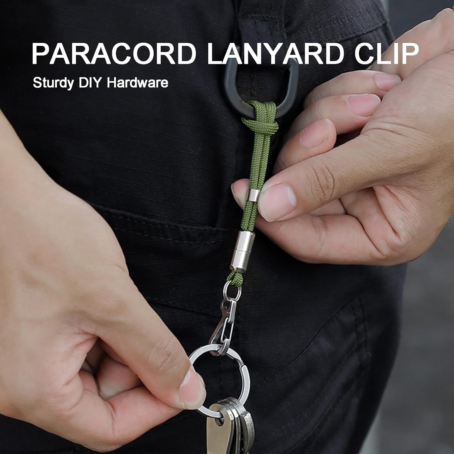 Small Carabiner Clip Metal Spring Snap Hooks Mini Paracord Hanging Clips for Camera Strap, Flashlight, Key V1258-DP02-D-61