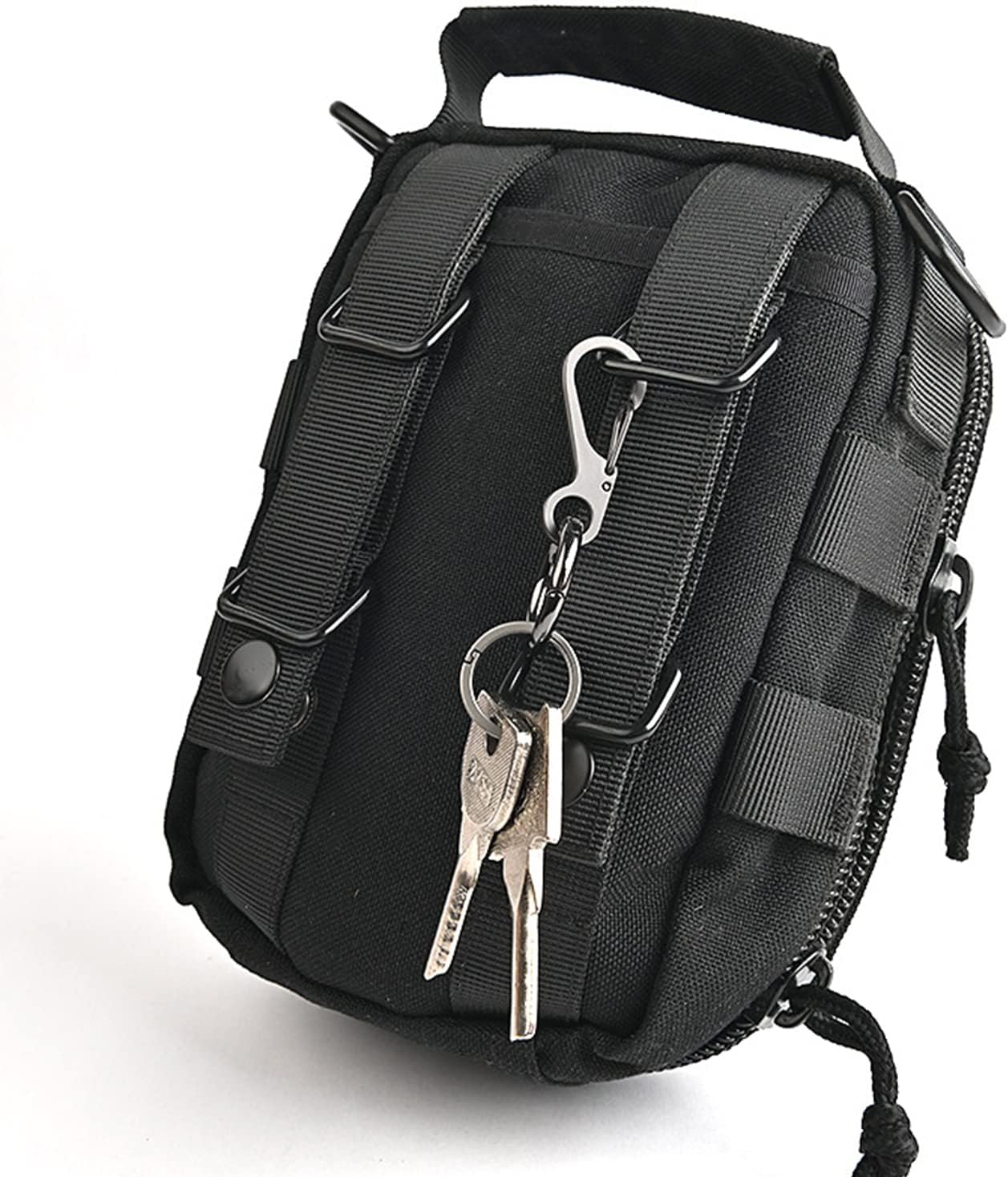 Small Carabiner Clip Metal Spring Snap Hooks Mini Paracord Hanging Clips for Camera Strap, Flashlight, Key V1258-DP02-D-61