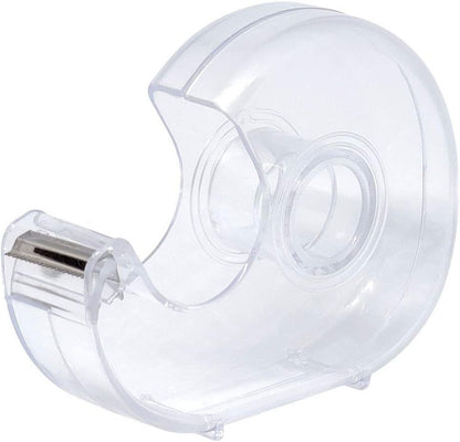 Hand Use Desktop Tape Dispenser, Transparent Plastic Lightweight and Portable Refillable Dispenser for 3/4" V1258-DP02-D-611