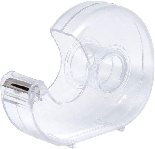 Hand Use Desktop Tape Dispenser, Transparent Plastic Lightweight and Portable Refillable Dispenser for 3/4" V1258-DP02-D-611
