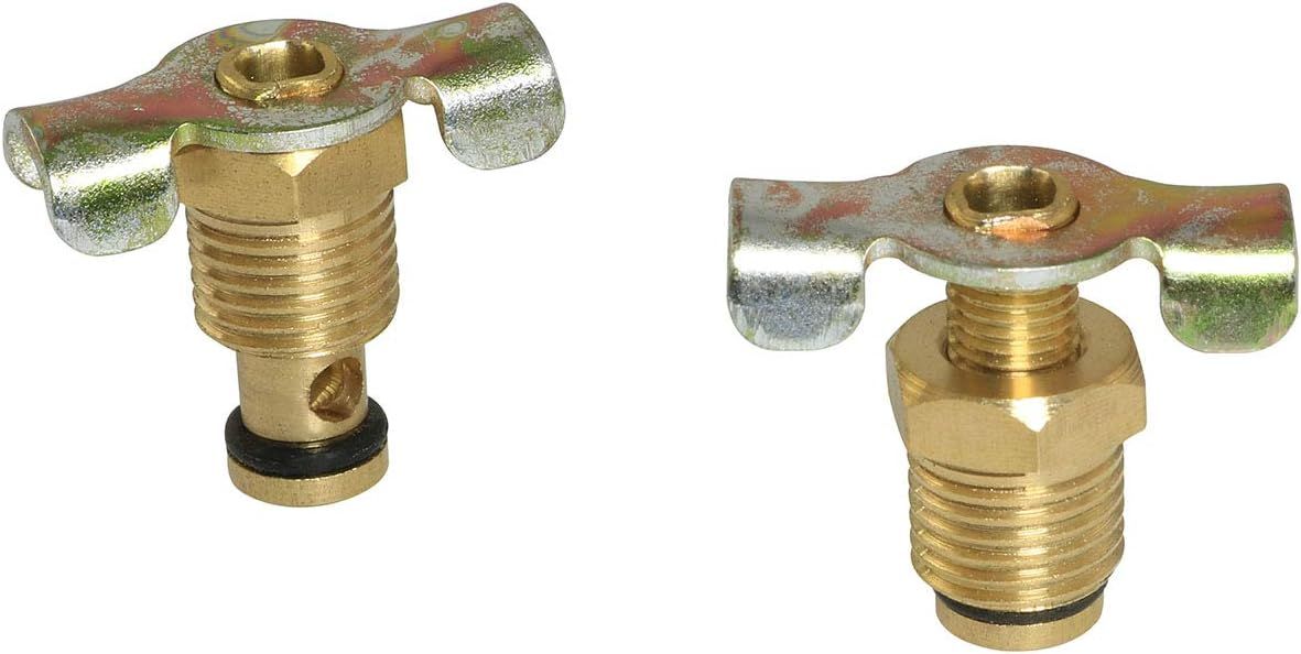 2PCS 1/4 Brass Air Hose Fitting Air Compressor Blowdown Valve NPT Male External Drain Cock Drain Switch With V1258-DP02-D-615