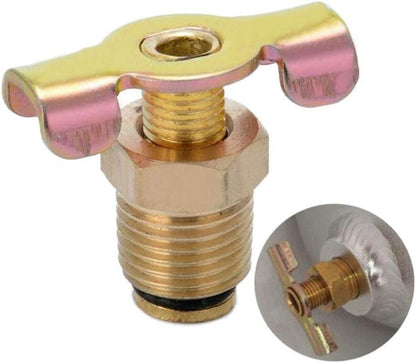 2PCS 1/4 Brass Air Hose Fitting Air Compressor Blowdown Valve NPT Male External Drain Cock Drain Switch With V1258-DP02-D-615
