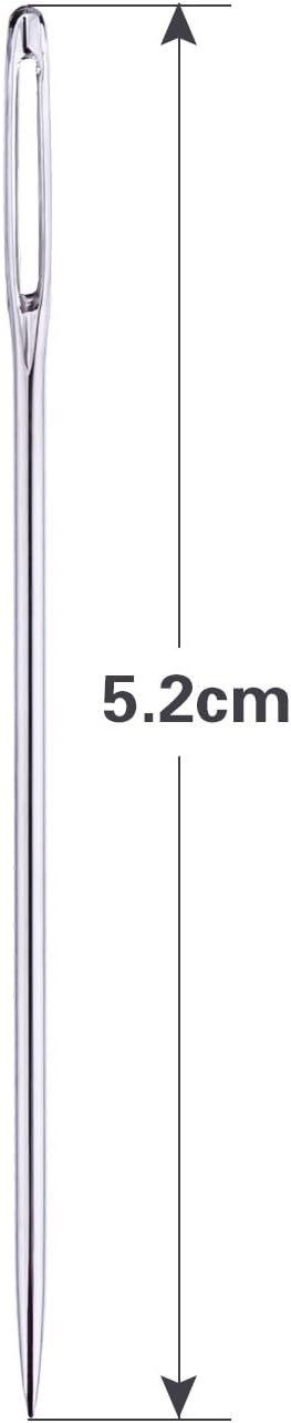 Large-Eye Stitching Needles for Leather Projects with Clear Bottle, 20 Pack V1258-DP02-D-617