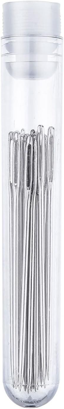 Large-Eye Stitching Needles for Leather Projects with Clear Bottle, 20 Pack V1258-DP02-D-617