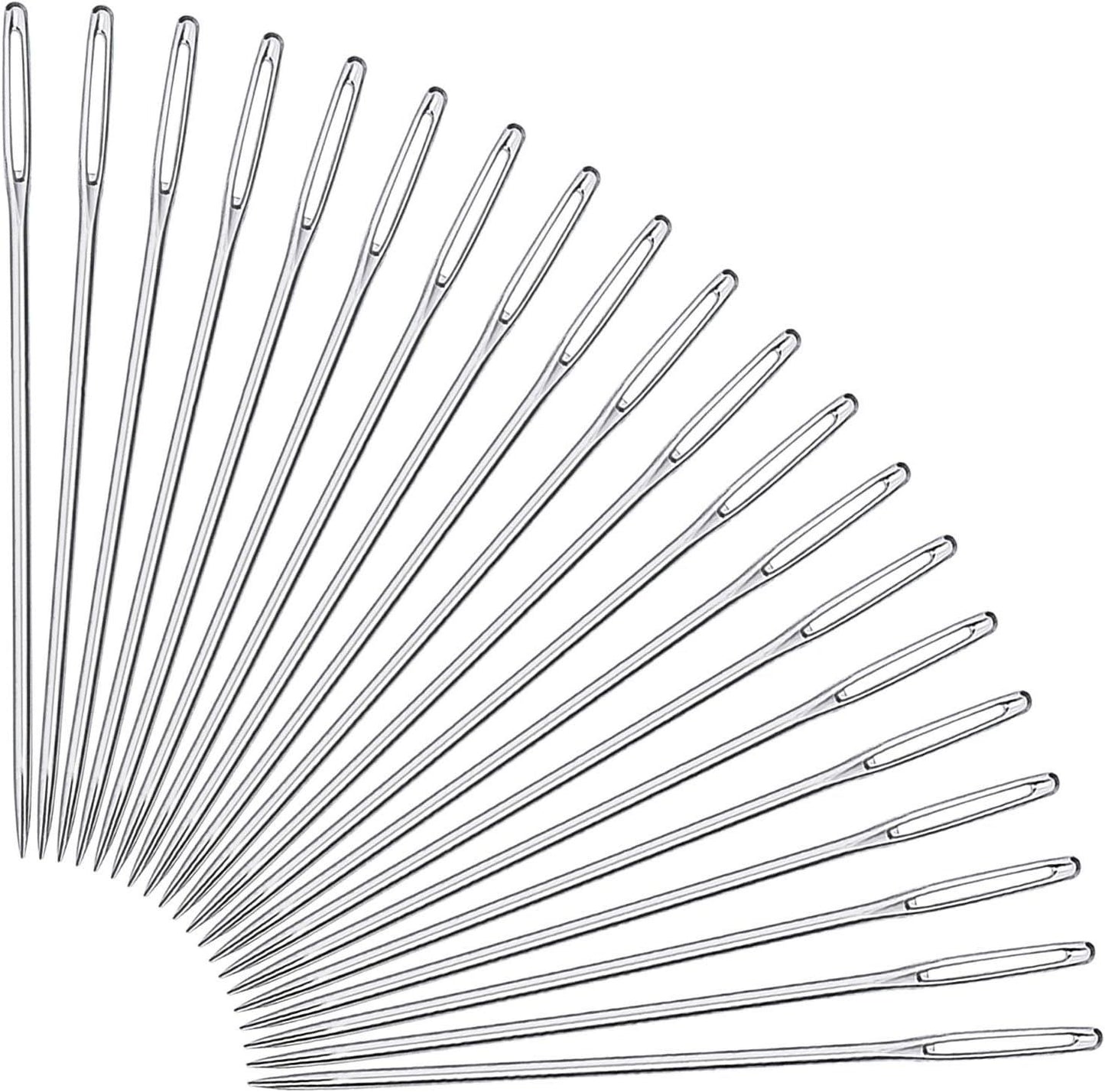 Large-Eye Stitching Needles for Leather Projects with Clear Bottle, 20 Pack V1258-DP02-D-617