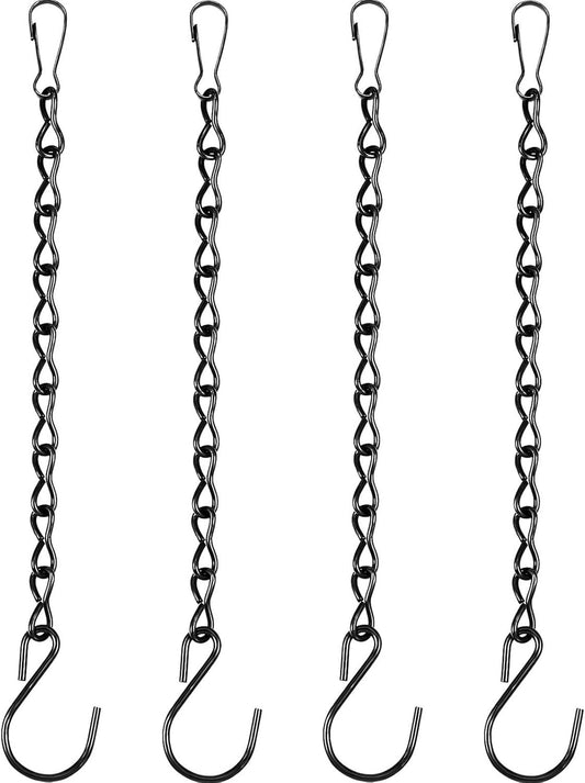 Black 4 Pack Hanging Chain for Bird Feeders, Planters, Lanterns, Wind Chimes, Decorative Ornaments and V1258-DP02-D-618