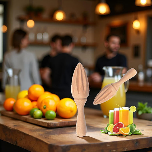 Wooden Citrus Reamer,Handheld Hand Citrus Lemon Juicer,Portable Fruit Squeezer,Kitchen Juicing Tool,Manual V1258-DP02-D-622