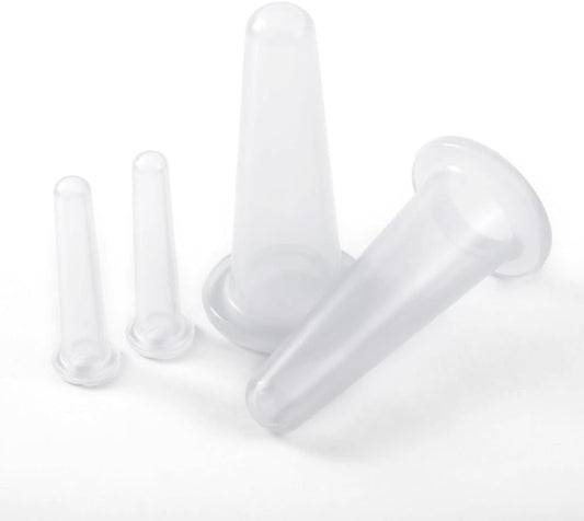 4Pcs Mini Massage Cupping Set Silicone Facial Cups Face Massager Helper Skin Care Neck Back Eyes Massaging V1258-DP02-D-623
