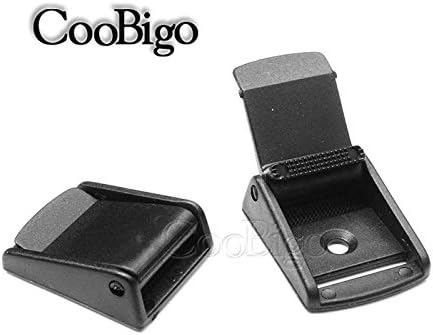CooBigo 5pcs Webbing Cam Buckles Plastic Black Toggle Clip Backpack Straps V1258-DP02-D-63