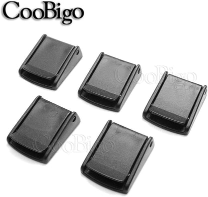 CooBigo 5pcs Webbing Cam Buckles Plastic Black Toggle Clip Backpack Straps V1258-DP02-D-63