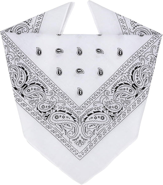100% Cotton & Natural Fibers Bandana Scarf - Soft, Durable, Machine Washable - Unisex for Men & Women V1258-DP02-D-630