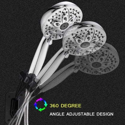 Shower Head Holder Strong Adhesive 360 Degree Rotatable Adjustable Handheld Shower Wand Holder Wall Mount V1258-DP02-D-632
