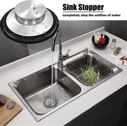 Sink Stopper 3.35 Inch Kitchen Stainless Steel Garbage Disposal Sink Plug for Insinkerator Kitchenaid Waste V1258-DP02-D-633