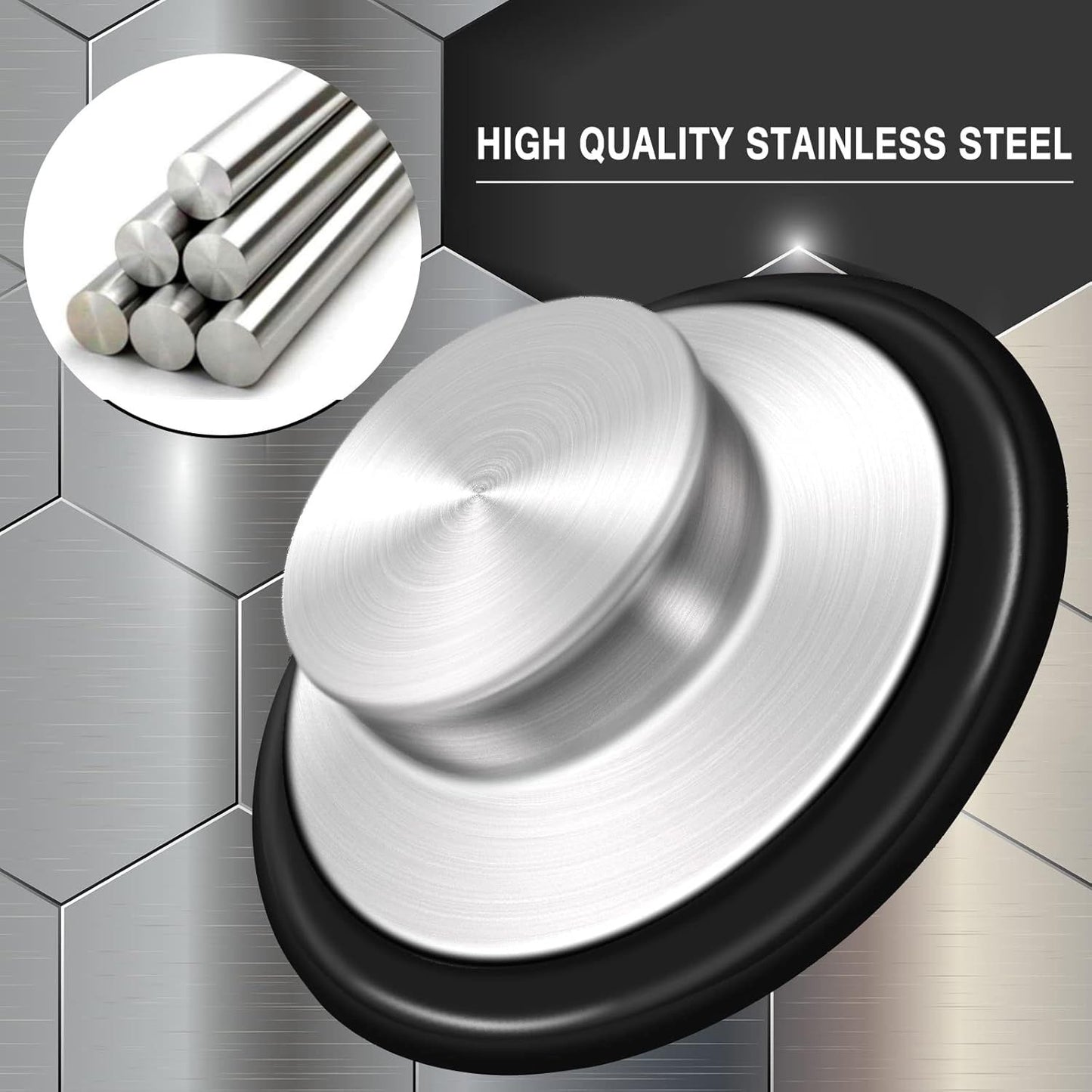 Sink Stopper 3.35 Inch Kitchen Stainless Steel Garbage Disposal Sink Plug for Insinkerator Kitchenaid Waste V1258-DP02-D-633