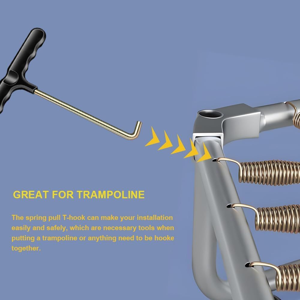Trampoline Spring Pull Tool Kit Trampoline T-Hook Puller Spring Pull T-Shape Hook Trampoline Accessories V1258-DP02-D-638