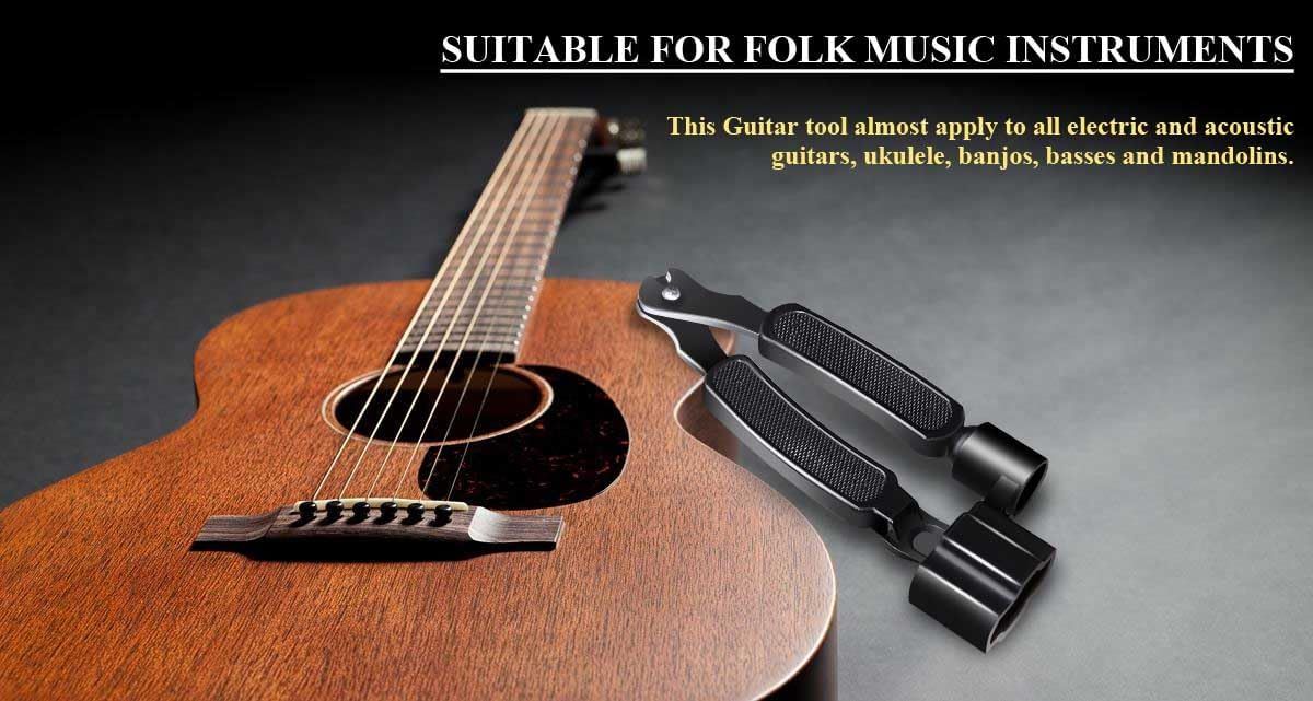 Guitar String Winder Cutter Pin Puller Multifunctional 3 In 1 Guitar Maintenance Tool String Peg Winder V1258-DP02-D-639