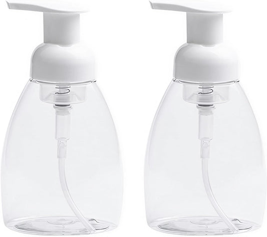 2-Pack Foaming Soap Dispenser Pump Bottles,Foam Hand Soap Dispenser with Refillable Plastic Container for V1258-DP02-D-640