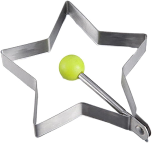 Star Egg Mold Shaper - Non Stick Pancake Deep Egg, Stainless Steel Frying Egg Rings, Mould Cookies Maker V1258-DP02-D-646