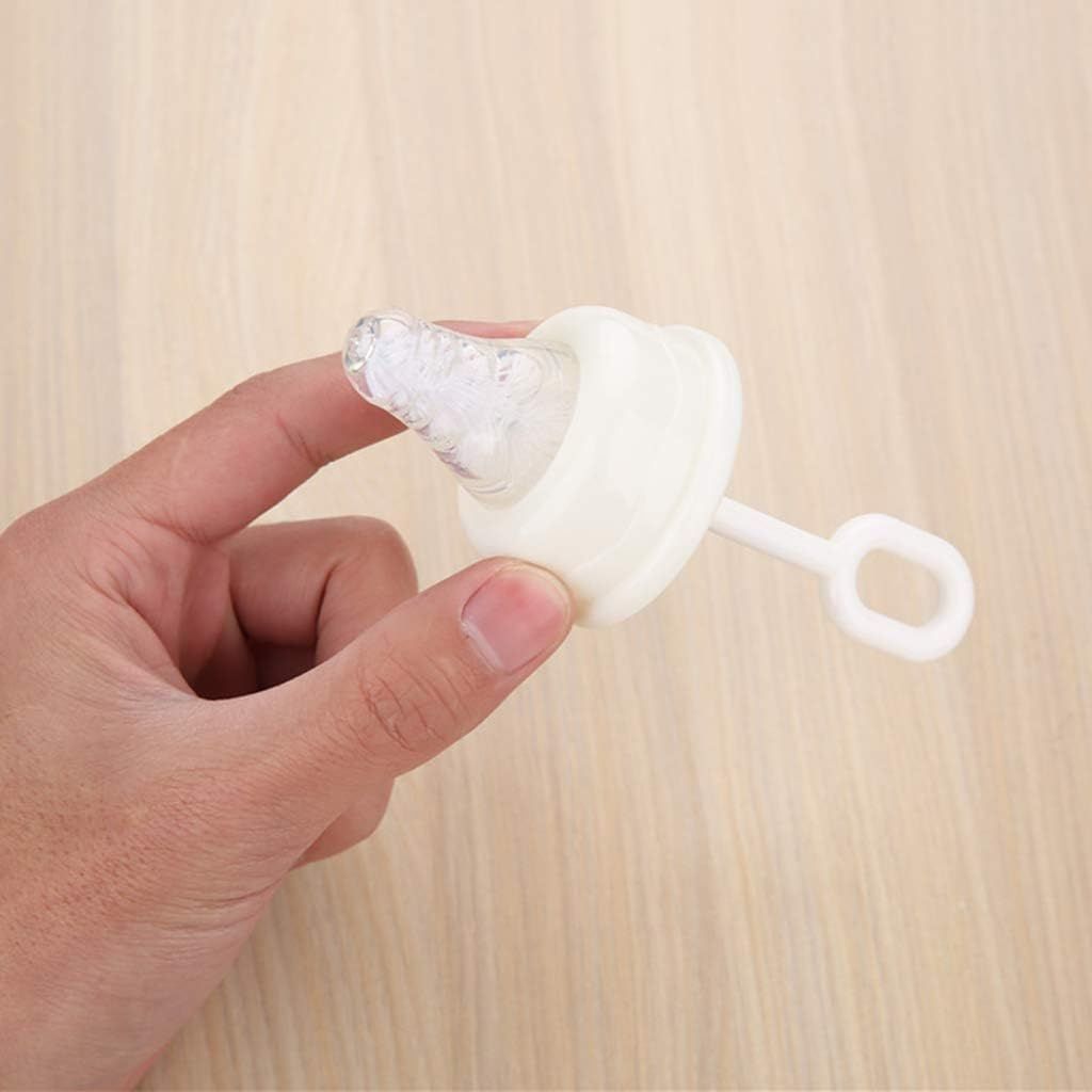 5 Pcs White Pacifier Cleaning Set,Nipple Cleaner Nipples Brush Cleaning Tools Professional Bristle High V1258-DP02-D-652