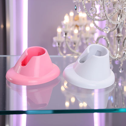 2pcs Pink & White Soft Rubber Nail Polish Bottle Holder - Anti-Spill Nail Art Organizer & Display - Salon V1258-DP02-D-653