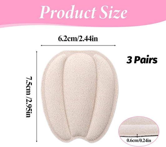 3 Pairs Tongue Pads for Shoe Too Big, Non Slip Tongue Cushion Insert for Loose Shoe Size Reducer Heel Pads V1258-DP02-D-656