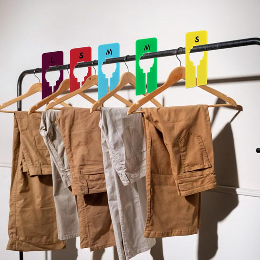 Closet Rack Dividers, 8 Colors Closet Dividers for Hanging, Clothing Plastic Rack Size Dividers Rectangular V1258-DP02-D-657