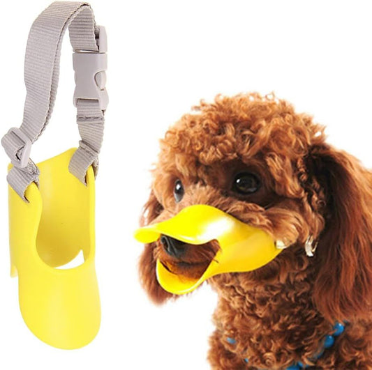 Dog Muzzle,Anti Bite Duck Mouth Shape DogMouth Covers,Soft Duck Silicone Mouth Cover with Adjustable V1258-DP02-D-667