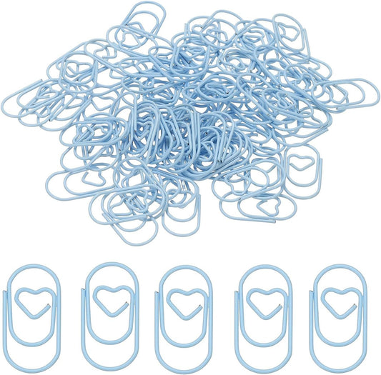 1x0.4 Inch Mini Paper Clip, 80 Pcs Metal Heart Paper Clip Wide Rust-Proof Strong Durable Small Cute Bulk for V1258-DP02-D-668