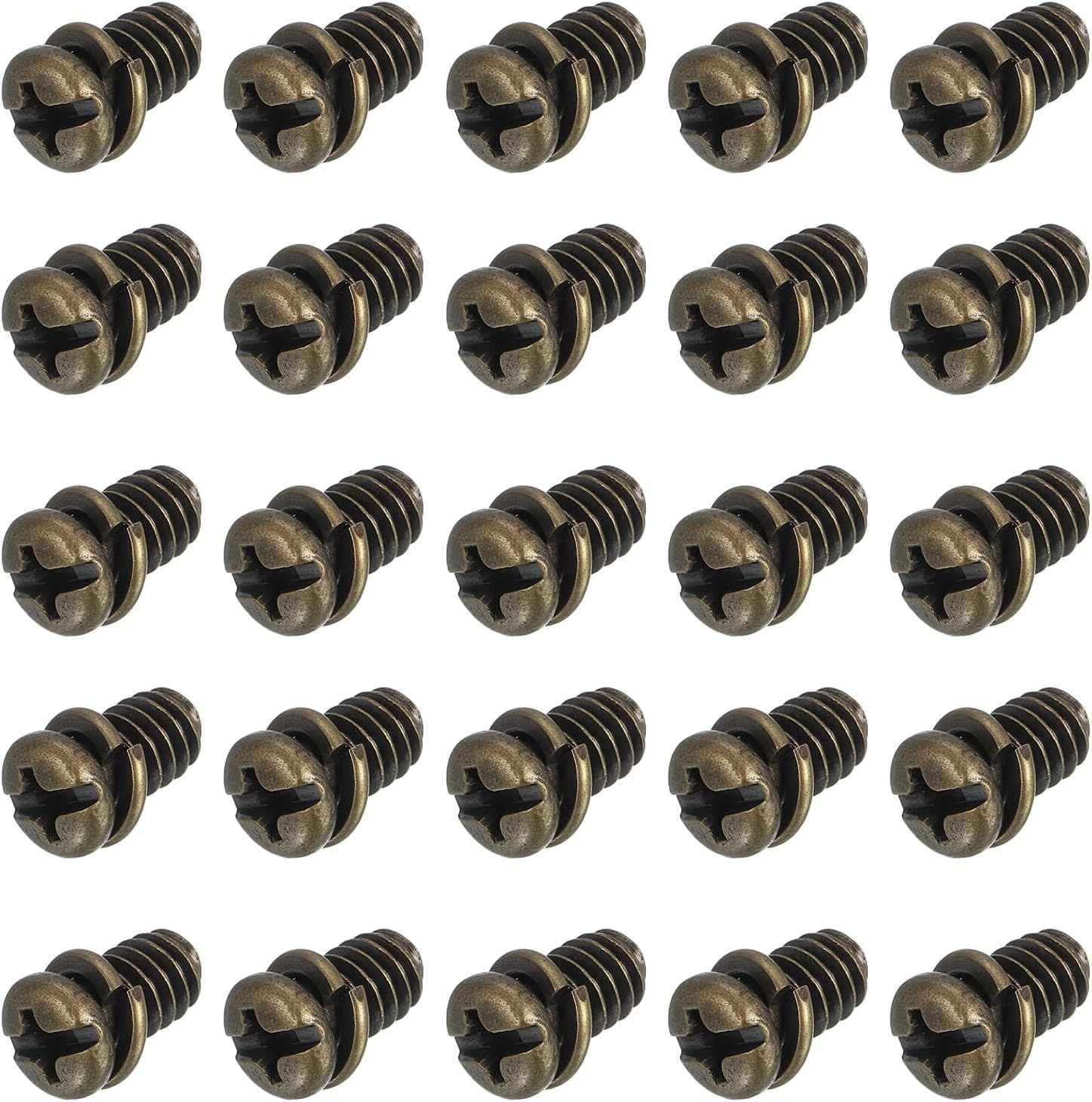 20Pcs Ceiling Fan Blade Screws, 1/4"-20 x 3/8 Carbon Steel Phillips Pan Motor Replacement Screw for Lighting V1258-DP02-D-669