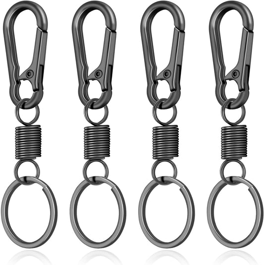 4Pack Small Carabiner Keychain, Spring Keyring Holder Organizer Clips, Metal Snap Hook Clip for Car Key V1258-DP02-D-67