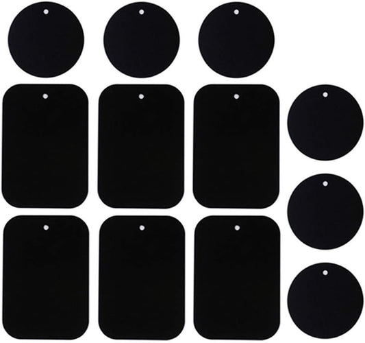 Smartphones Metal Plate 12 Pack for Phone Car Mount Holder Cradle with 3M Adhesive (Compatible with Magnetic V1258-DP02-D-670