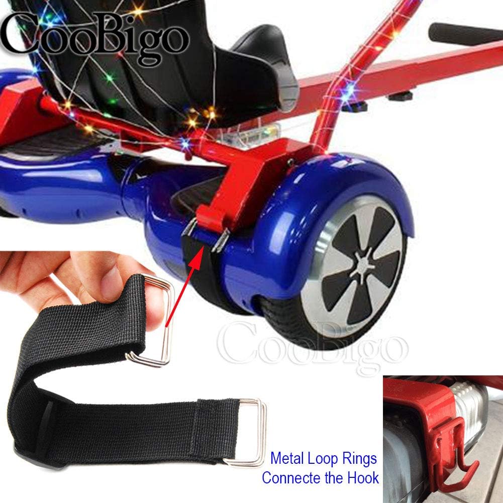 2 Pack Hoverboard Seat Attachment Straps, HoverKart Replacement Straps Adjustable with Tri-Glide Buckle V1258-DP02-D-72