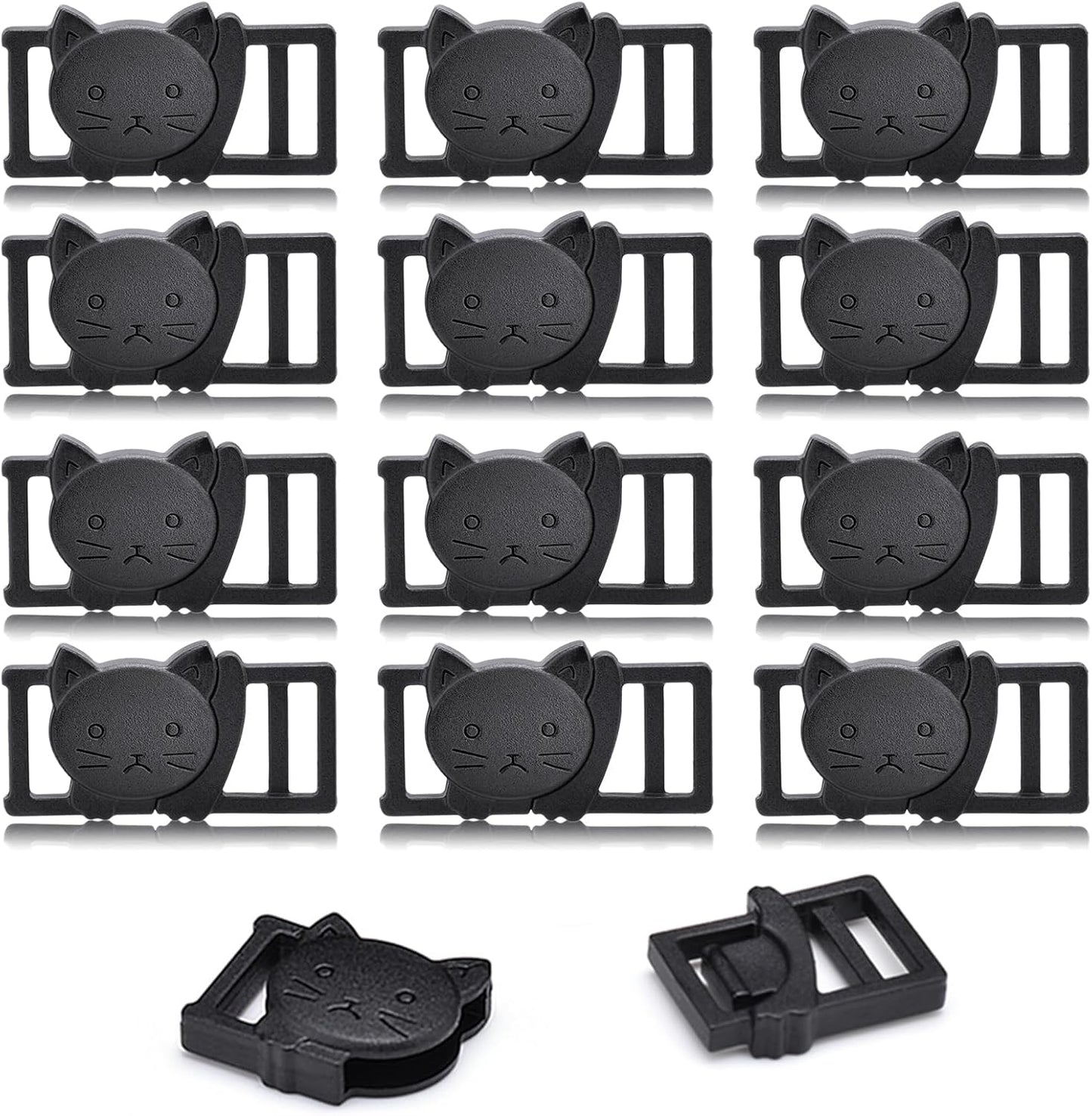 25Pack 3/8" Cat Collar Breakaway Clasps Accessories Plastic Adjustable Buckle Small Pet Supplies for Kitten V1258-DP02-D-73