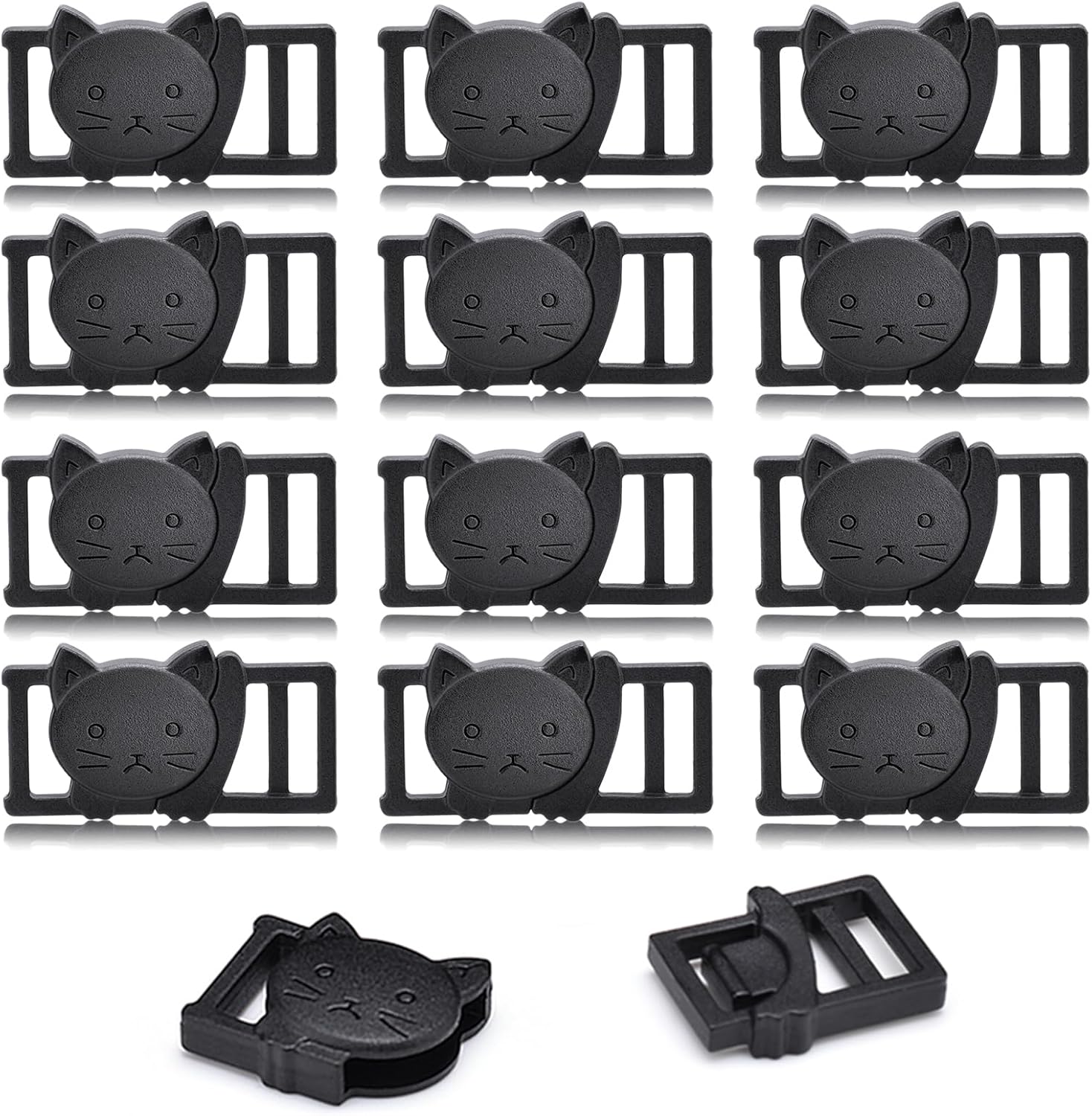 25Pack 3/8" Cat Collar Breakaway Clasps Accessories Plastic Adjustable Buckle Small Pet Supplies for Kitten V1258-DP02-D-73