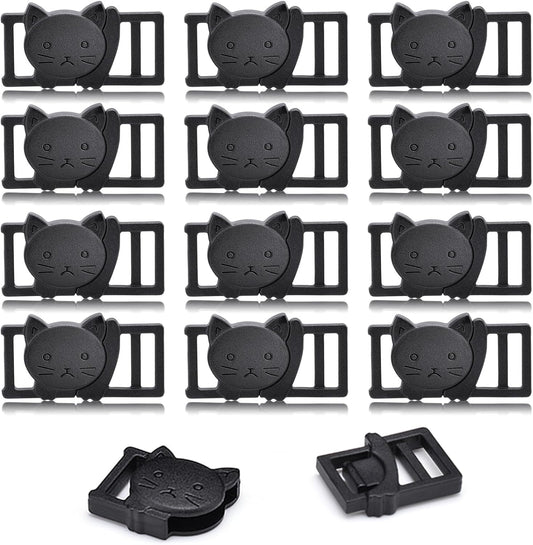25Pack 3/8" Cat Collar Breakaway Clasps Accessories Plastic Adjustable Buckle Small Pet Supplies for Kitten V1258-DP02-D-73