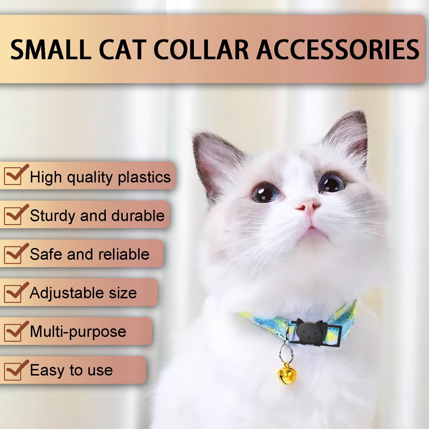 25Pack 3/8" Cat Collar Breakaway Clasps Accessories Plastic Adjustable Buckle Small Pet Supplies for Kitten V1258-DP02-D-73