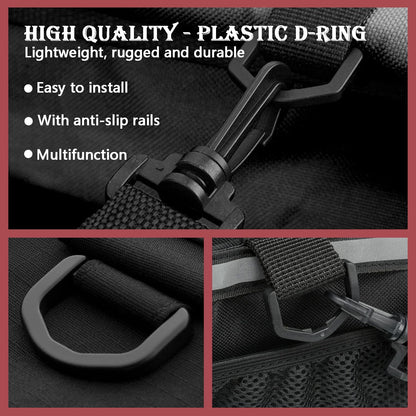 CooBigo 12 Pack D-Rings Plastic Buckle 1" Without Bar D Ring for Webbing Strap Backpack Water Pouche Belt Dog V1258-DP02-D-74