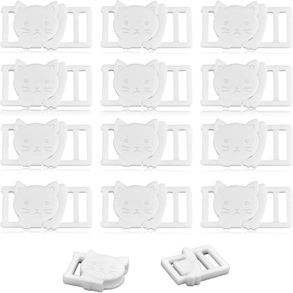 CooBigo 25Pack 3/8" Cat Collar Breakaway Clasps Accessories Plastic Adjustable Buckle Small Pet Supplies for V1258-DP02-D-76