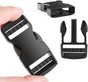 6 Pack 1" Buckle Quick Side Release Buckles Dual Adjustable No Sewing Clips Plastic Buckle Replacement for V1258-DP02-D-8