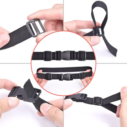 6 Pack 1" Buckle Quick Side Release Buckles Dual Adjustable No Sewing Clips Plastic Buckle Replacement for V1258-DP02-D-8