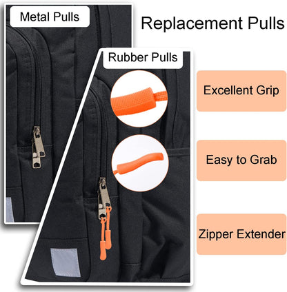 CooBigo 12Pack Zipper Pull Replacement, Golf Bag Parcord Zipper Pull Tab Replacement for Backpack, Jackets, V1258-DP02-D-9