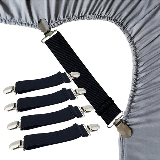 Sheet Straps Bed Sheet Keeper Holder for Corners Sheet Stays Suspender Clips Fitted Sheet Holder Clips V1258-DP02-D-97