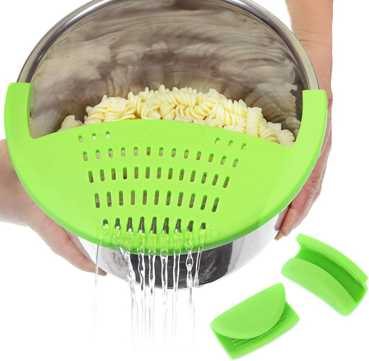 Salbree Silicone Snap Strainer fits the 6qt Instant Pot and Snaps to the 6 quart Instapot Pressure Cooker V1258-DP02-E-102