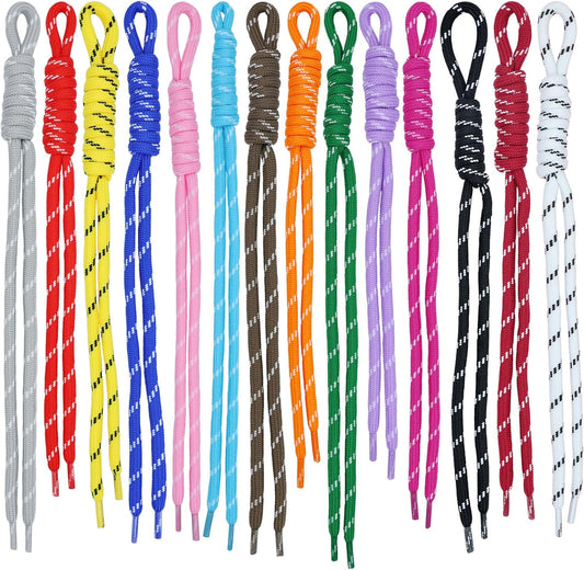 Paracord Keychain,14 Pcs Braided Rope Lanyard for Key/Bag/Purse Colorful Handmade Paracord Charms for Handbag V1258-DP02-E-104