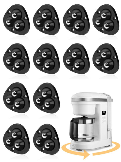 Small Appliance Caster Wheels,12 Pcs Mini Appliance Rollers for Kitchen Appliances Countertop 360 V1258-DP02-E-106